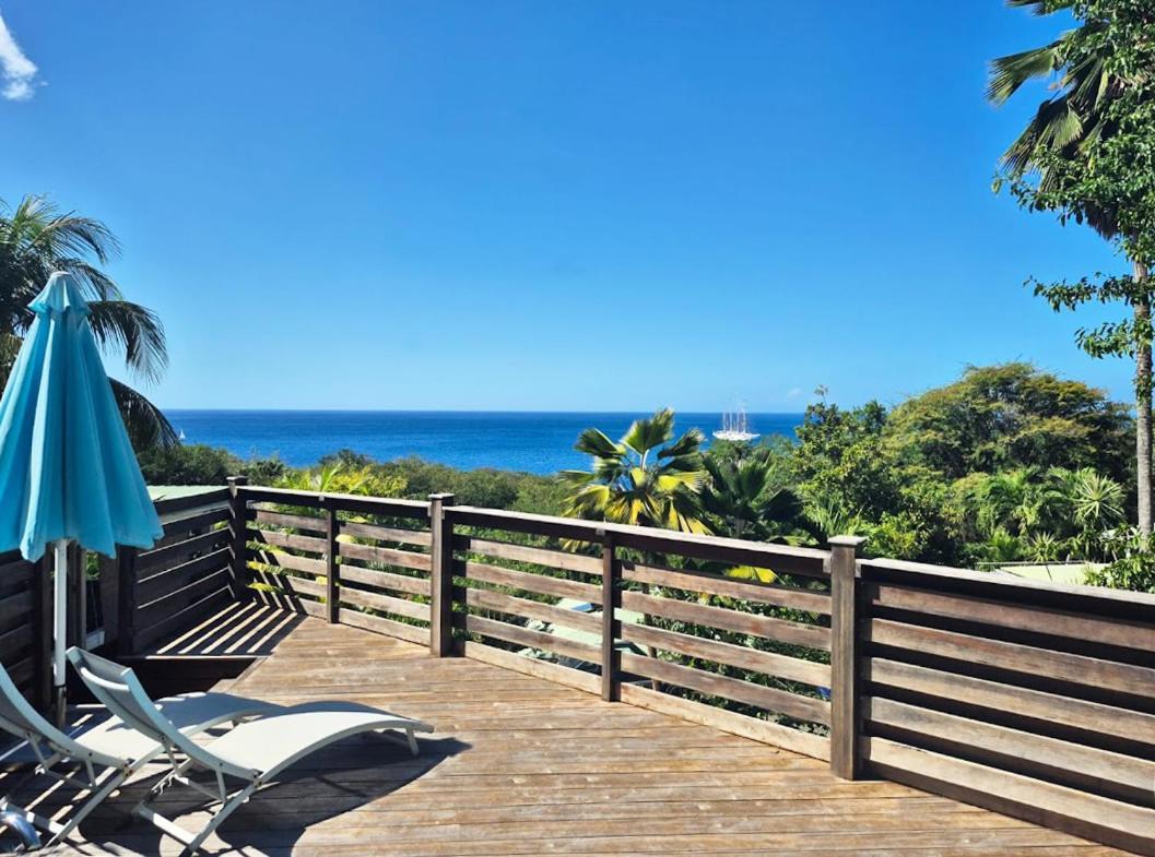 Villa Cannelle, Piscine, Vue Mer Deshaies Exterior foto
